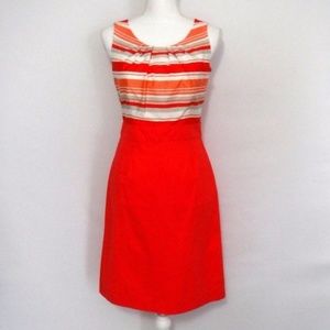 Banana Republic Dress Size 4 Orange Red Sheath